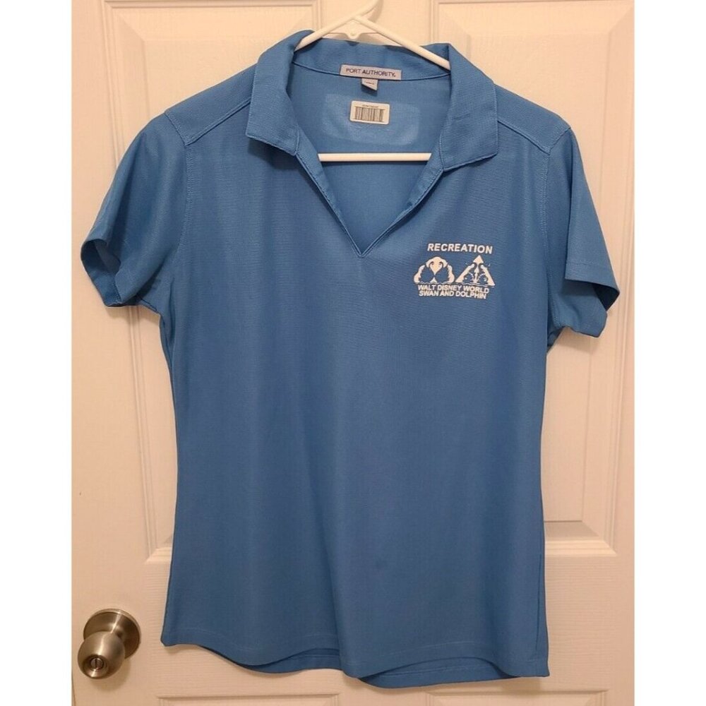Walt Disney World Swan & Dolphin Employee Cast Member Blue Polo‎ Shirt Size M